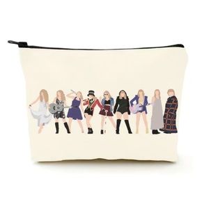 Taylor Swift Era’s Tour Cream & Black Small Cosmetic Tote OS 8.5 x 7”